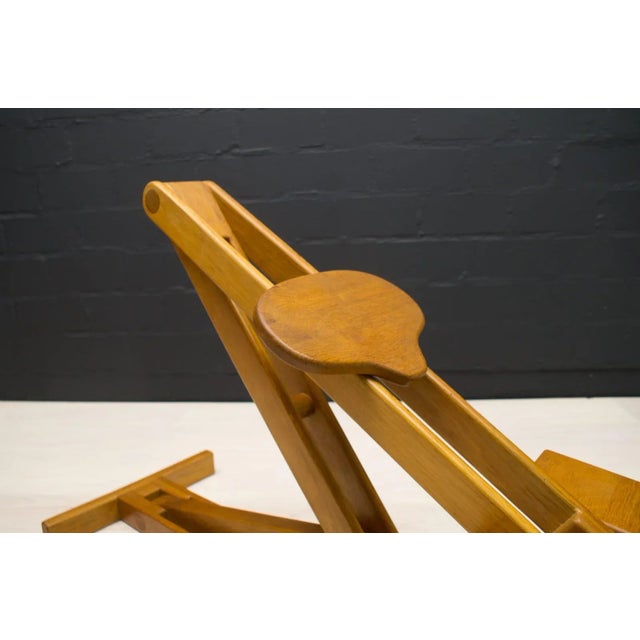 Scandinavian Adjustable Wooden Stool, 1960s For Sale - Image 11 of 17