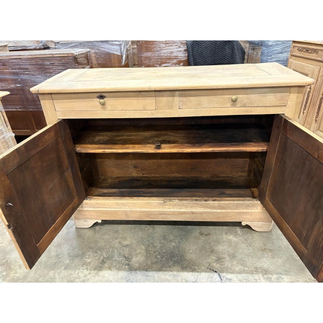 French Buffet Louis Phillipe Style Bleached Circa 1860 Walnut Wood. For Sale - Image 4 of 6