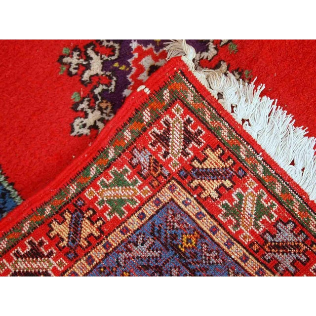 1970s Handmade Vintage Moroccan Berber Rug For Sale - Image 9 of 10