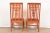 Stickley Mission Arts & Crafts Cherry Wood Side Chairs or Dining Chairs in the Manner of Frank Lloyd Wright, Pair For Sale - Image 10 of 14
