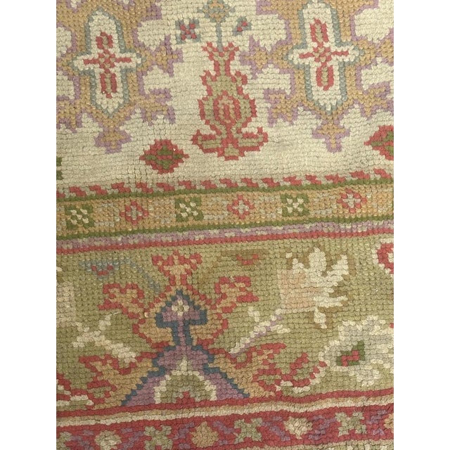 Turkish Ghyordes Oushak Rug, 1890s For Sale - Image 3 of 18