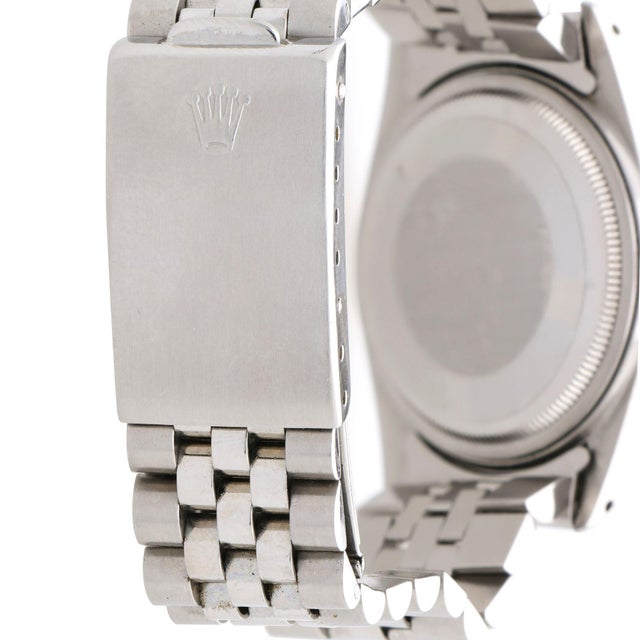 Rolex Datejust 16014 Blue Vignette Diamond Dial 36mm Steel White Gold Watch For Sale In Miami - Image 6 of 17