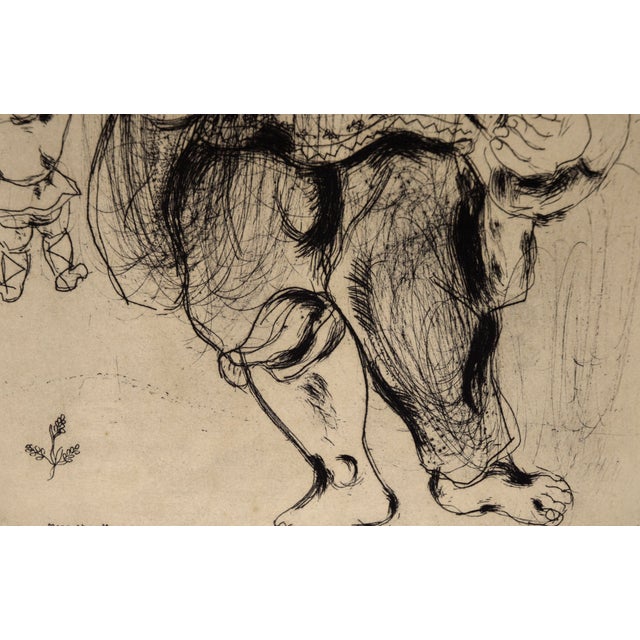 "The Barefoot Lumberjack" Etching From "Les Ames Mortes" by Marc Chagall For Sale - Image 4 of 7