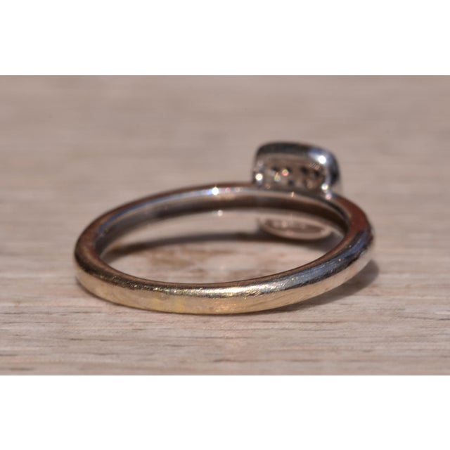 Metal The Hull Drive: Cushion Shaped Diamond Cluster Engagement Ring in White Gold For Sale - Image 7 of 11