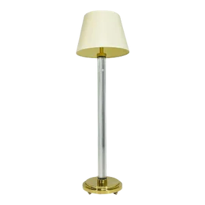 1960s Lucite & Brass Floor Lamp by Charles Hollis Jones, Signed