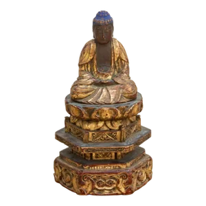 Finely Carved Gilded Buddha