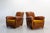 Antique French Club Armchair Fauteuil Cognac Leather and Fabric, 1930, Set of 2 For Sale - Image 3 of 16
