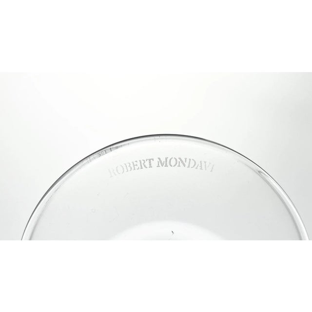 Waterford Crystal Waterford & Robert Mondavi Pair of Crystal Fluted Champagne Glasses For Sale - Image 4 of 4