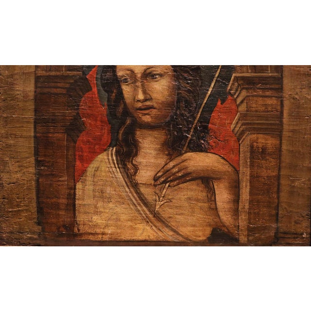 Bonifacio Bembo Seguace, Pair of Panels of Saint Sebastian Guerriero, 1620, Oil on Board For Sale - Image 11 of 15