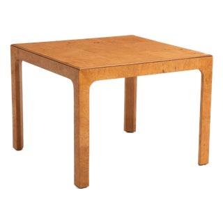 Henredon Scene Two Olive Burl Square Parsons Table Mid Century Baughman For Sale