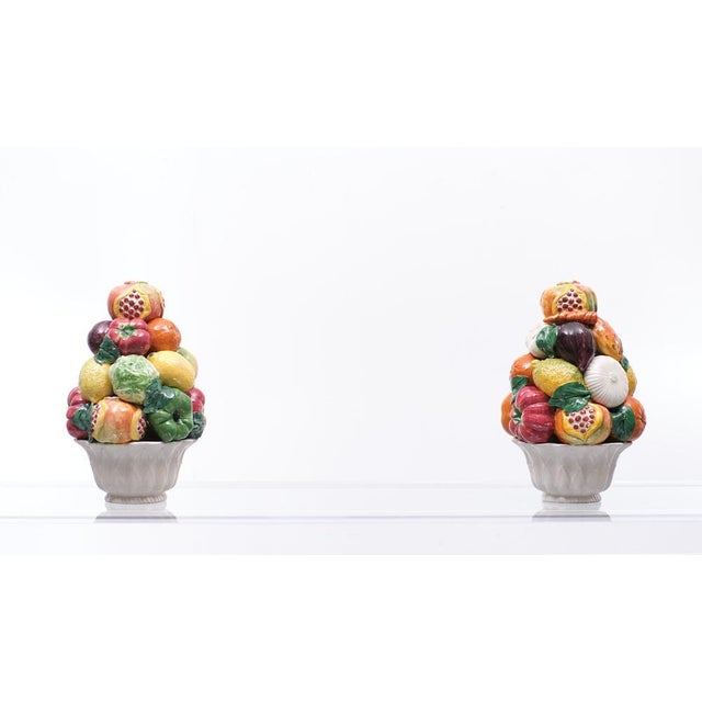 Italian Ceramic Fruit Baskets by Bassano Zortea, Italy, 1958, Set of 2 For Sale - Image 12 of 14