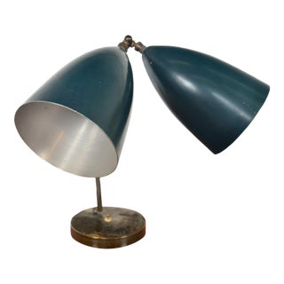 1940s Greta Grossman Dual Head Table Lamp For Sale