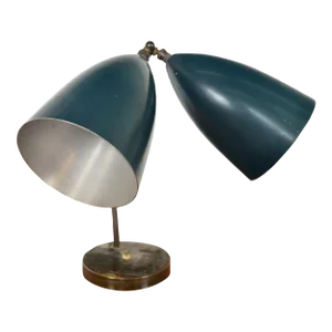 1940s Greta Grossman Dual Head Table Lamp