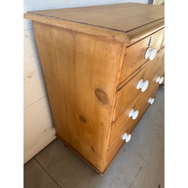 Antique Pine Two Over Three Drawers - Chest of Drawers From England For Sale - Image 16 of 18