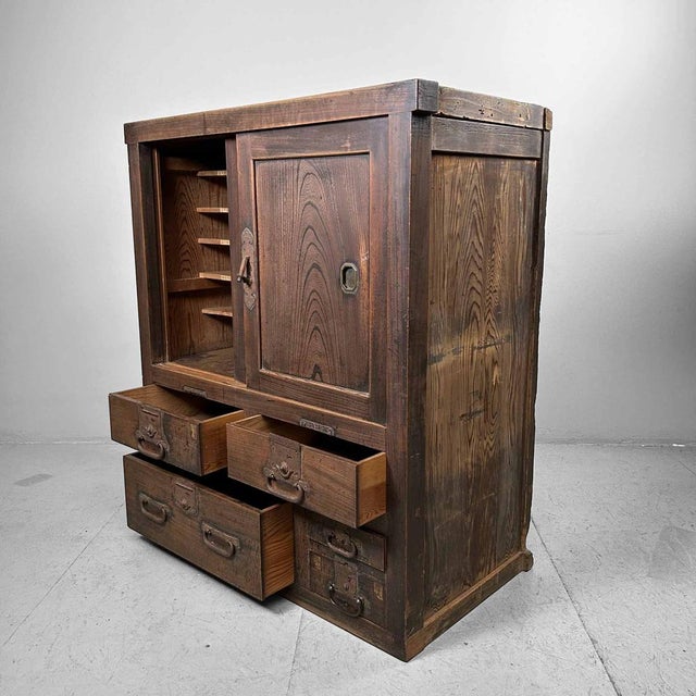 Wooden Store Cabinet, Japan, 1920s For Sale - Image 9 of 18