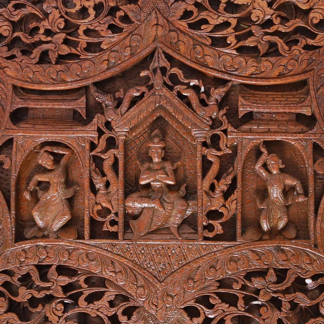 Wood Anglo Indian Carved Wood Stand or Table For Sale - Image 7 of 12