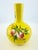 Ceramic Vintage Chinese Yellow Famille Rose Monkey & Peach Porcelain Vase For Sale - Image 7 of 12