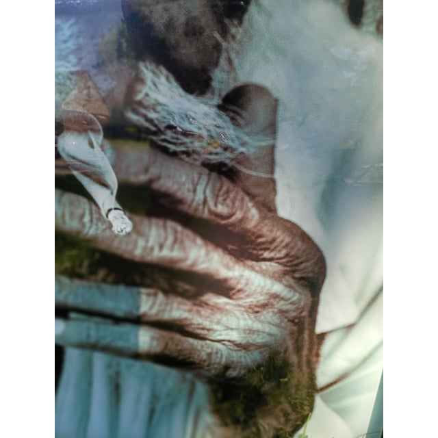 Gray Huge 4' X 3' High-Def Metal Wall Art - Modern Gritty Portrait For Sale - Image 8 of 9