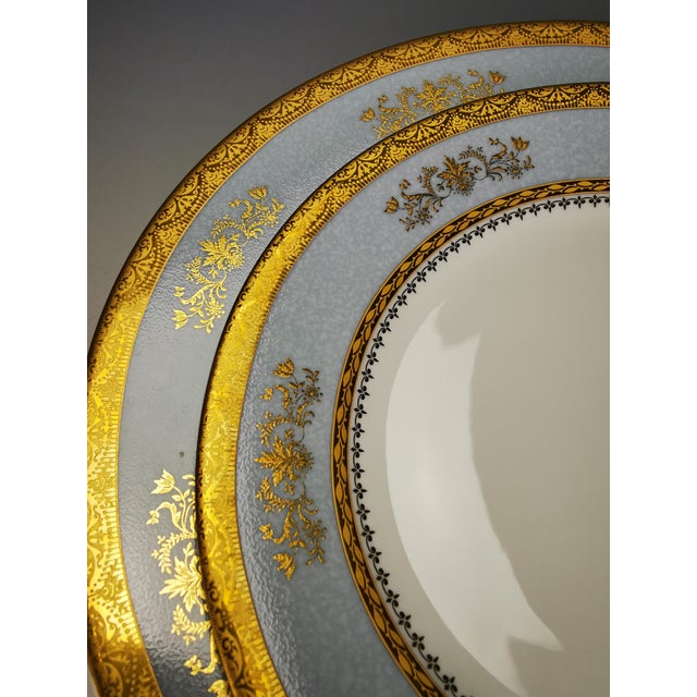 Early 21st Century Orsay Sky Grey Limoges Porcelain Soup Plates by Philippe Deshoulières, France, 2010s, Set of 13 For Sale - Image 5 of 8