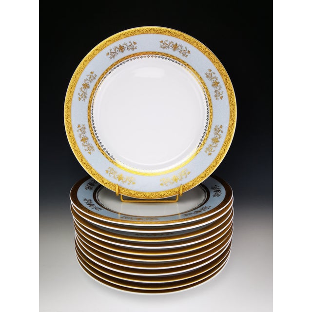 Limoges Porcelain Dinner Plates by Philippe Deshoulières, 2010s, Set of 12 For Sale - Image 9 of 9