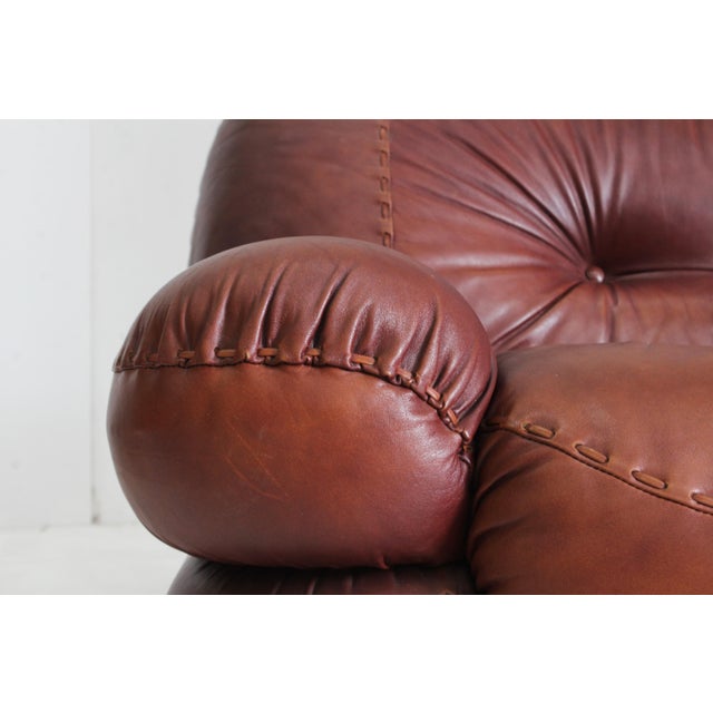 Vintage Italian Sapporo Sofa in Leather from Mobil Girgi, 1970s For Sale - Image 6 of 9