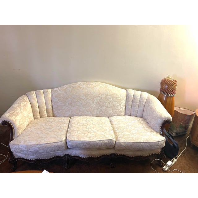 Late 19th Century Outstanding Camel Backed Mahogany Sofa For Sale In Los Angeles - Image 6 of 6