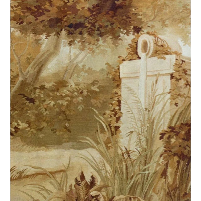 French Antique 19th Century French Landscape Verdure Tapestry For Sale - Image 3 of 5
