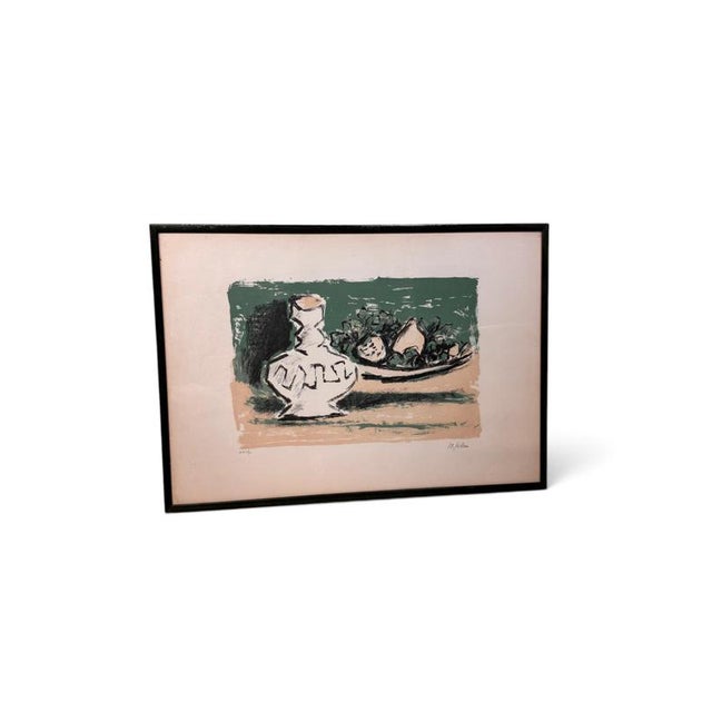 Specifications This lithograph by Italian artist Giulio Da Milano presents a compelling still life composition. The work...