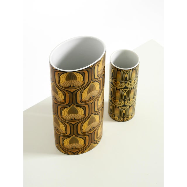 Ceramic Porcelain Vases by Björn Wiinblad for Rosenthal Studio-Linie, 1970s, Set of 2 For Sale - Image 7 of 17