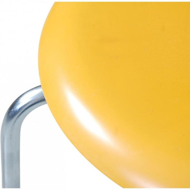 Metal Yellow Dot Stool by Arne Jacobsen, 1970s For Sale - Image 7 of 14