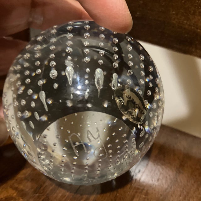 Vintage Heavy Crystal Jabkonski Paperweight For Sale In New York - Image 6 of 8