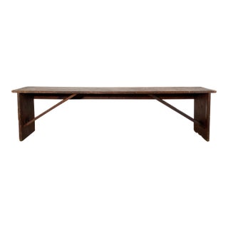Antique Primitive Handmade Farmhouse Style Wood Bench For Sale