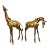 Pair Large Late 20th Century Brass Giraffes, After Sergio Bustamante For Sale