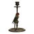 Pair Antique Brass Candlesticks & Cold Painted Bergman Bronze Parrots C1920 For Sale - Image 10 of 11