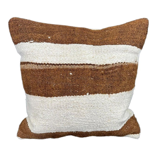 Turkish Hemp Pillow Cushion Natural Beige Brown Cushion Cover 20x20 For Sale
