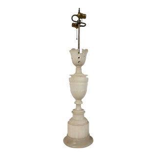 Late 19th Century Italian Alabaster Urn Table Lamp C.1890 For Sale