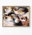 This vintage calico cat art print by August Macke captures a charming collection of resting cats in expressive shades of...