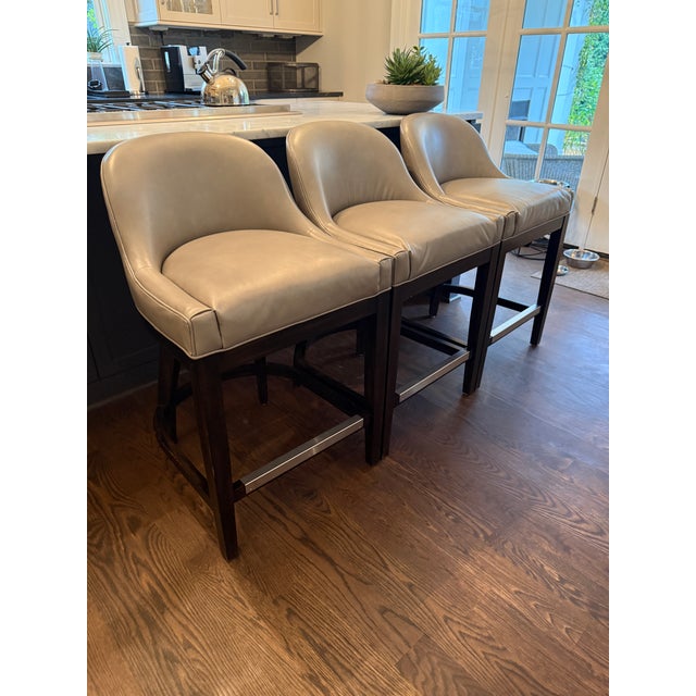 Gray Set of 3 Vanguard Calloway Stools For Sale - Image 8 of 8