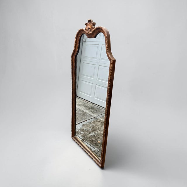 1960s Rococo/ Baroque Revival Large Gold Mirror For Sale - Image 4 of 9