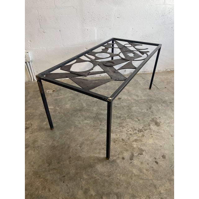 1960s Mid Century Brutalist Coffee or Console Table For Sale - Image 5 of 14