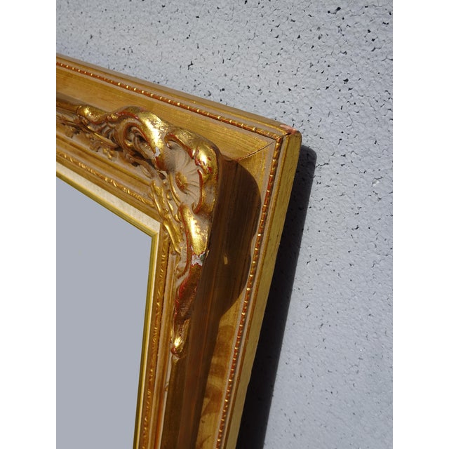 1950s Large 43.5"x31 Vintage French Country Gold Ornate Picture Frame For Sale - Image 5 of 12