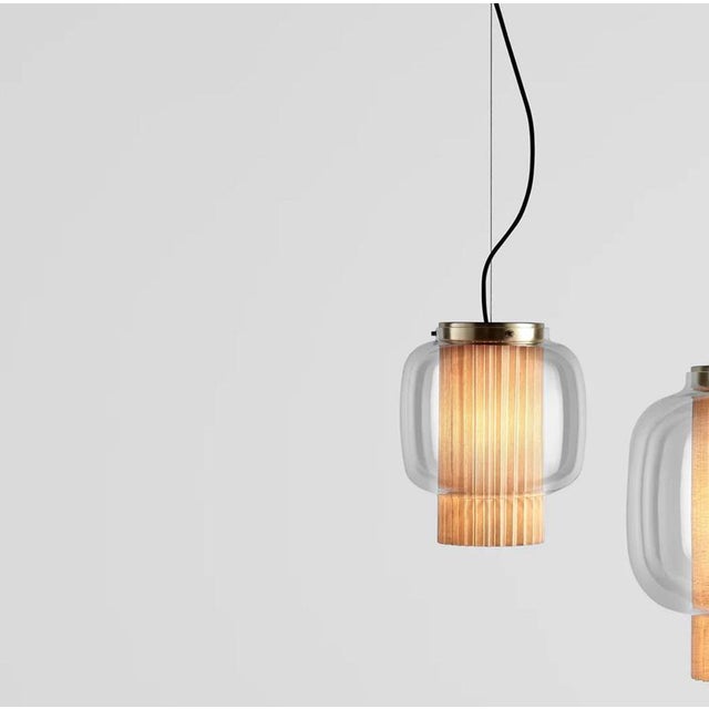 Beige Manila T Pe Suspension Lamps by Sebastian Herkner for Parachilna, Set of 2 For Sale - Image 8 of 18