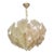 1980s Italian Amazing Large Murano Glass Gold Leaves Chandelier For Sale