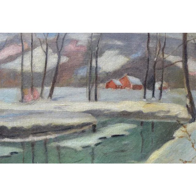 Realism A Winters Night by Frederick Wagner For Sale - Image 3 of 5
