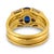 Vintage Sapphire Diamond 14k Yellow Gold Engagement Ring, Size 5 For Sale In Los Angeles - Image 6 of 7