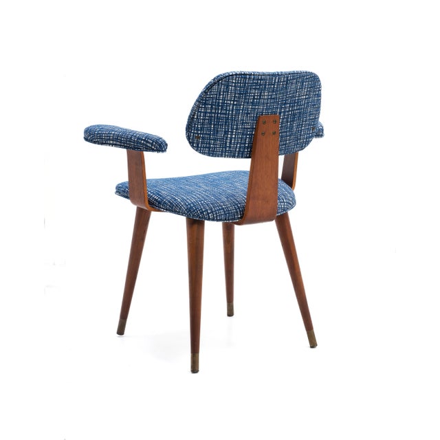 1960s Mid Century Walnut Plywood Armchair After Thonet Eames For Sale - Image 5 of 12