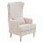 Alina Cream Tall Tufted Back Chair For Sale