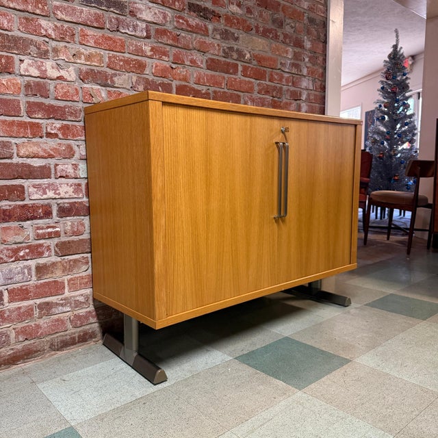 Tan Mid 20th Century Danish Tambour Sideboard by System B8 For Sale - Image 8 of 11