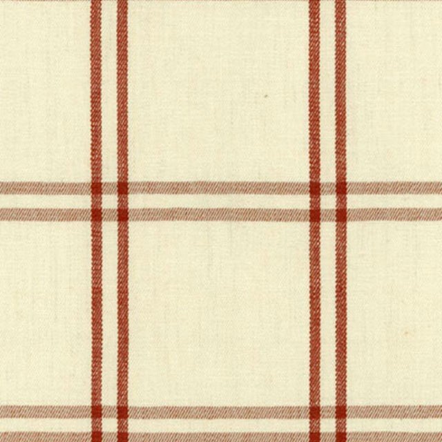 Schumacher Luberon Plaid Fabric in Bittersweet For Sale