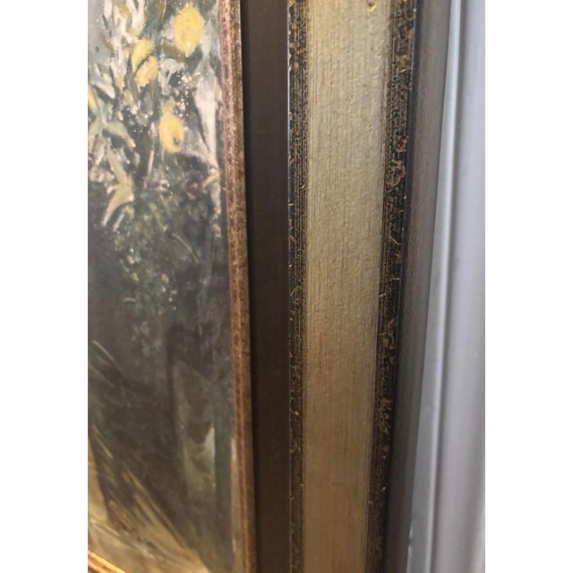 1970s Dennis Carney Original Conservatory Interior Painting, Framed, 48" X 35.5" For Sale - Image 5 of 10